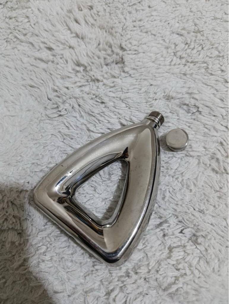 Özel Tasarım Üçgen Paslanmaz Çelik Matara / Flask 15 cm