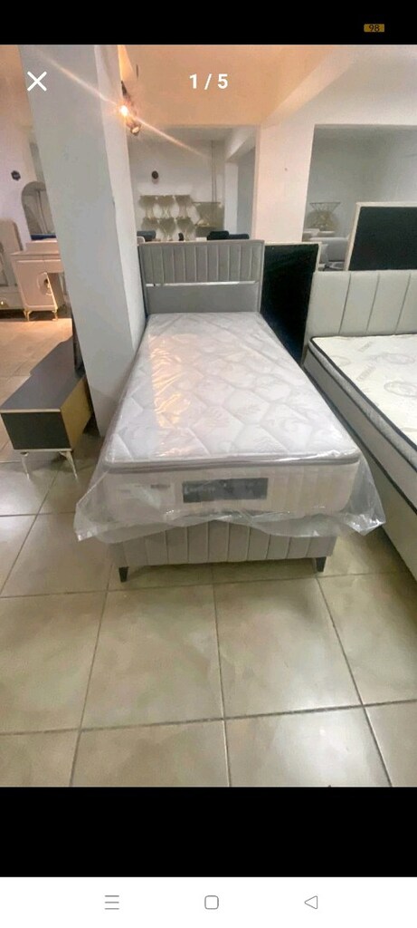 tek kişilik baza başlık yatak çelik kasa iyisi sıfır paketli ürünler s - 5
