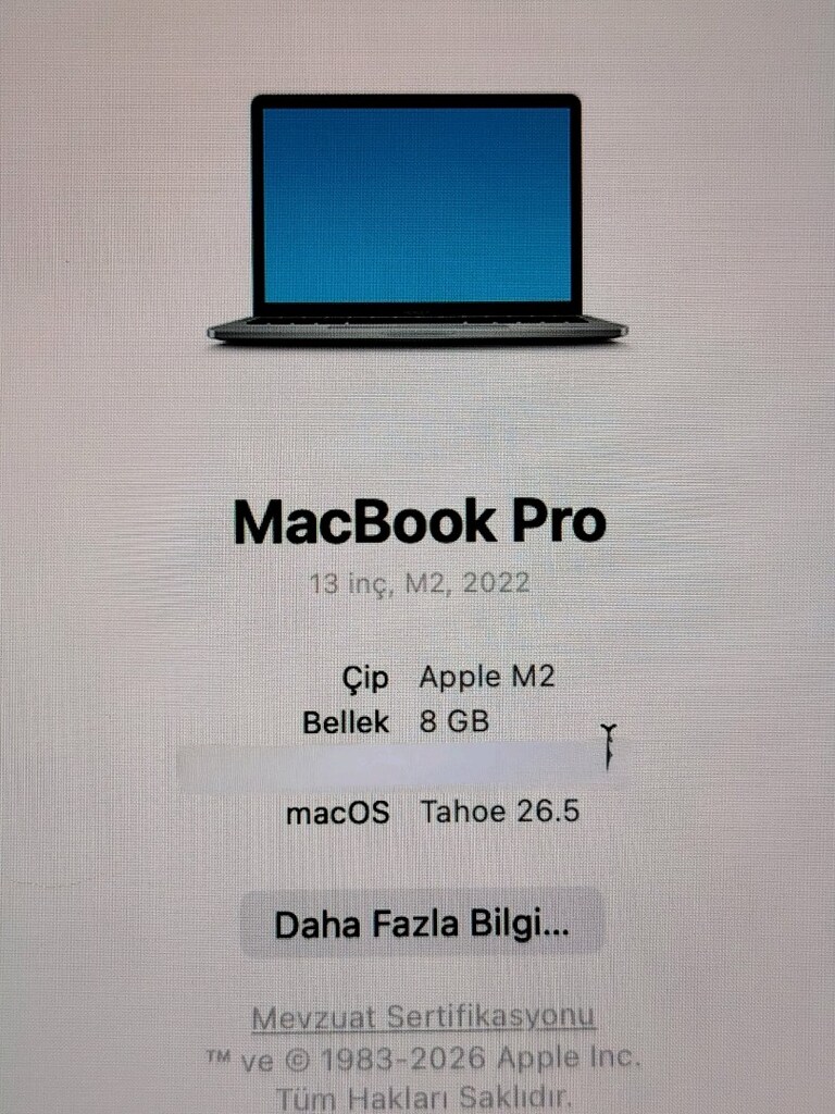 MacBook PRO M2 8GB RAM 256GB SSD PİL DEVRİ 464 HATASİZ - 2