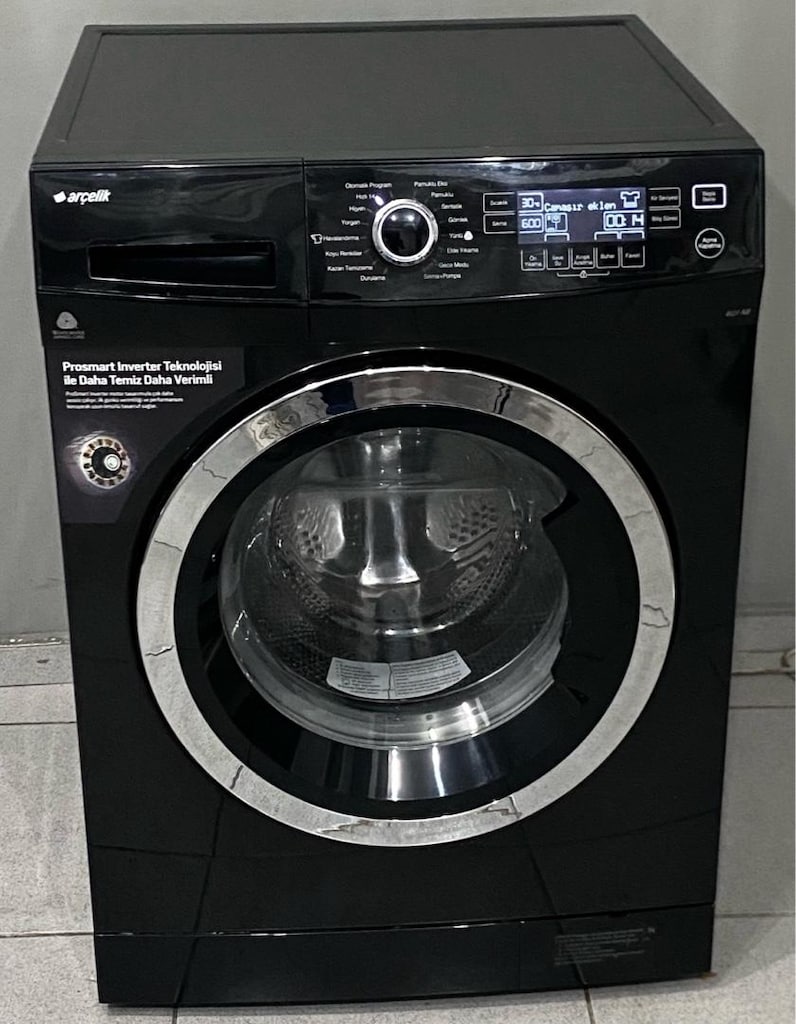 Arçelik 8 Kg 1200 Devirli İnverter A+++ Siyah Çamaşır Makinesi - 5