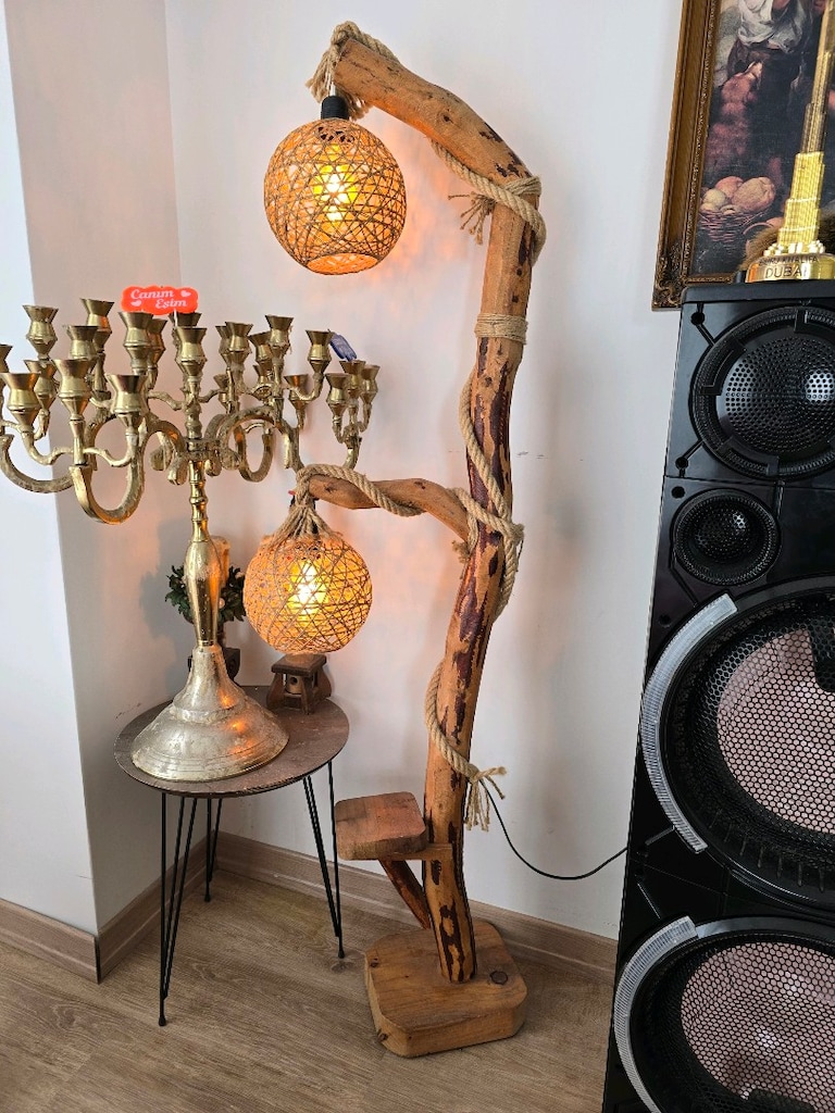 ahsap aydınlatma abajur - 4