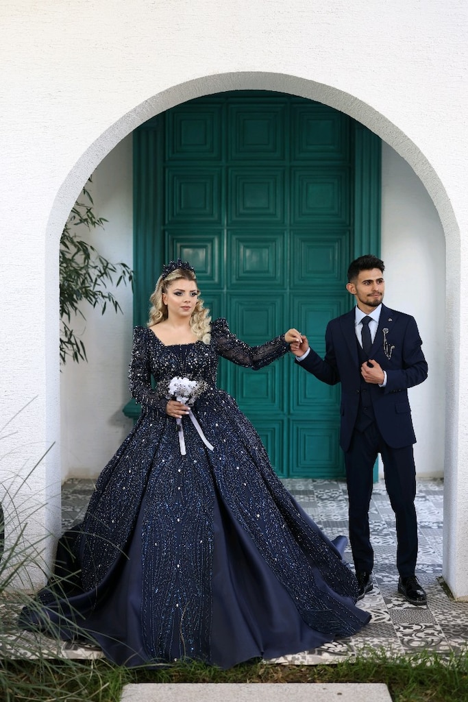 38 BEDEN NİŞANLİK LACİVERT OZEL TASARIM - 2
