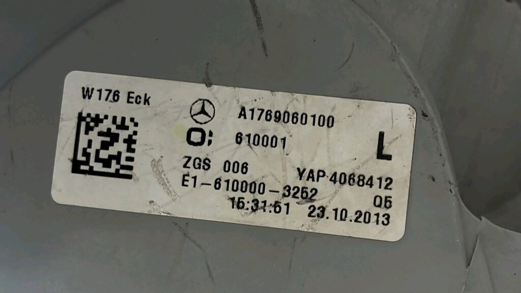 Mercedes w176 A SERISI sol stop - 5
