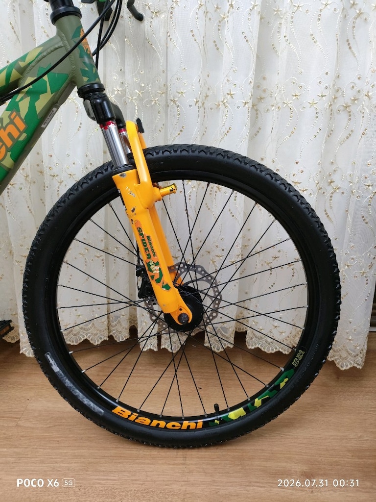 Tertemiz, komple bakımlı 24" Bianchi Spider 401 disk frenli bisiklet - 14