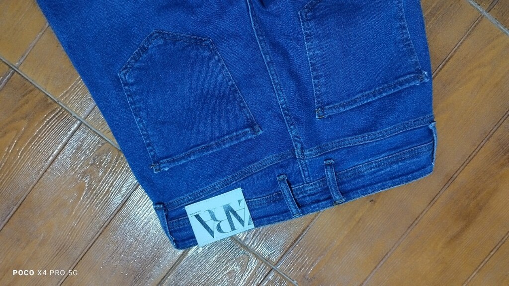 #Zara likralı jeans kot pantolon.Eni çekilince 43 Boyu 97 Paça 12 - 5