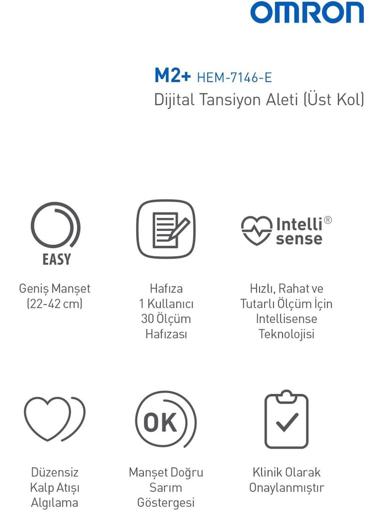 Omron M2+ Digital Koldan Ölçer Tansiyon Aleti - 2