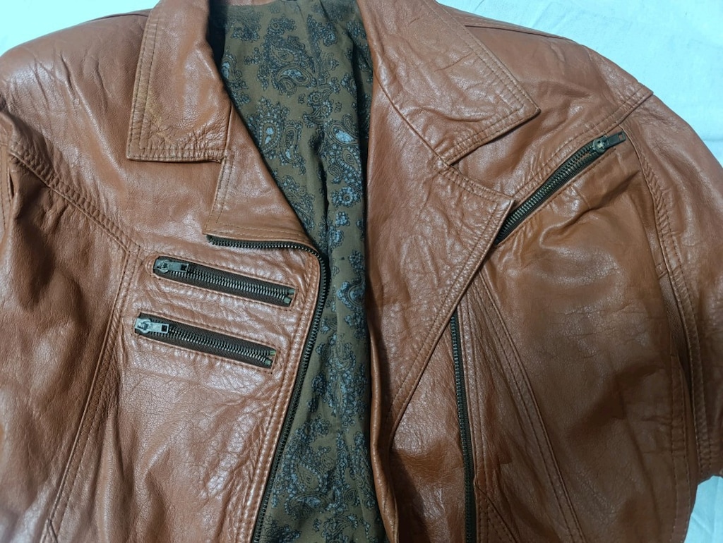 80 ler orijinal,vintage hakiki deri mont - 2