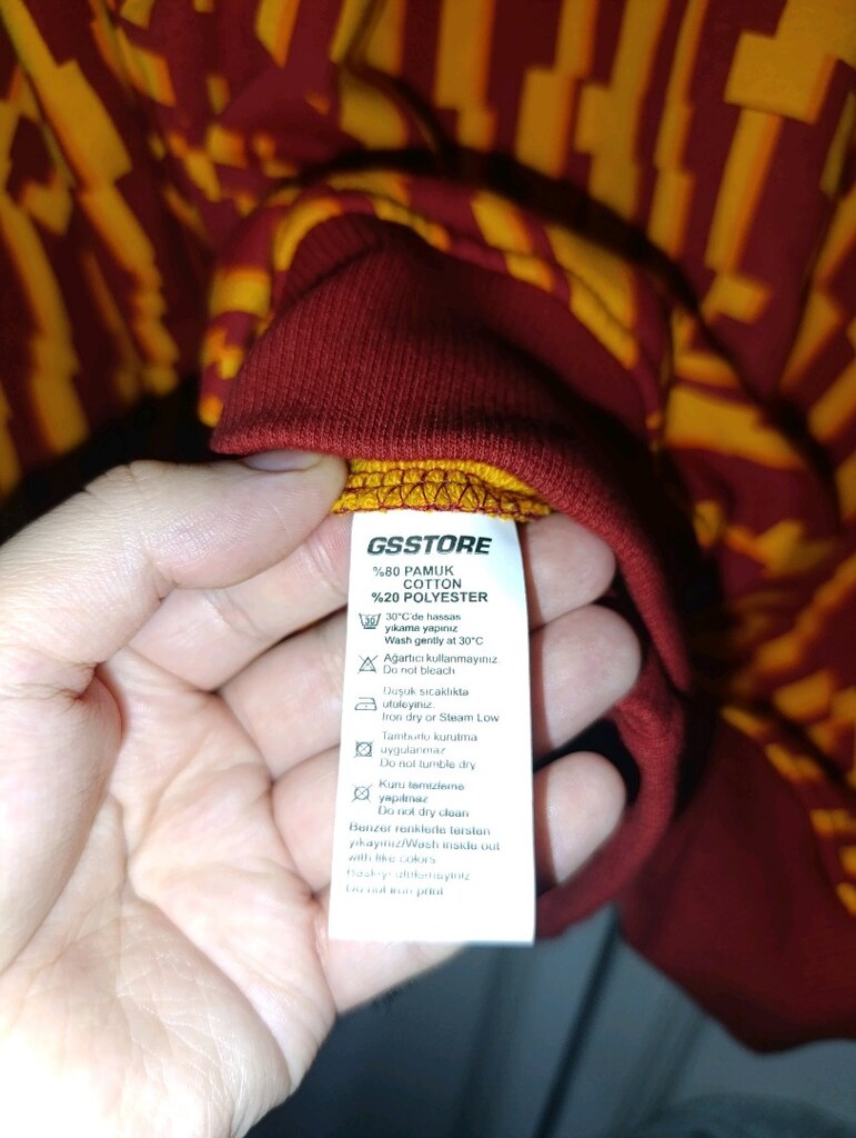 Galatasaray - 5 Yıldızlı - Erkek Kapüşonlu Hoodie (XS beden) - 7