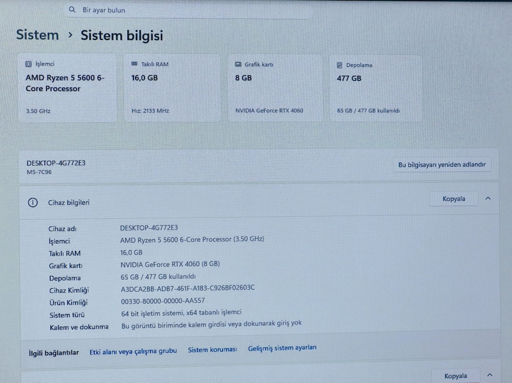 RTX 4060 8GB | Ryzen 5 5600 | 16GB RAM | 500GB SSD | Gaming PC - 6