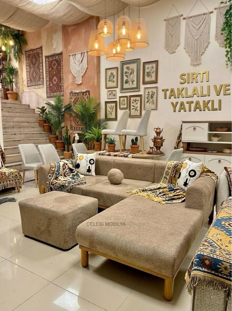 BOHEM L KÖŞE KOLTUK TAKIMI PUFFY KUMAŞ - 20
