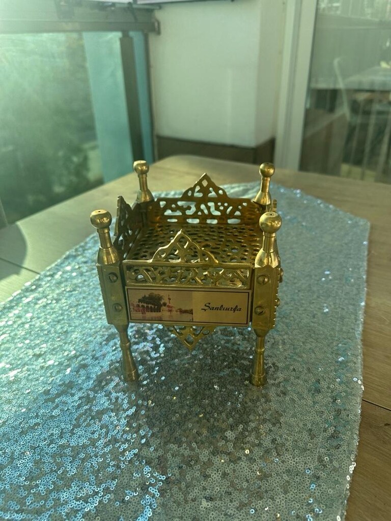 Antika Konak Bronz Kahve Mangalı - 6