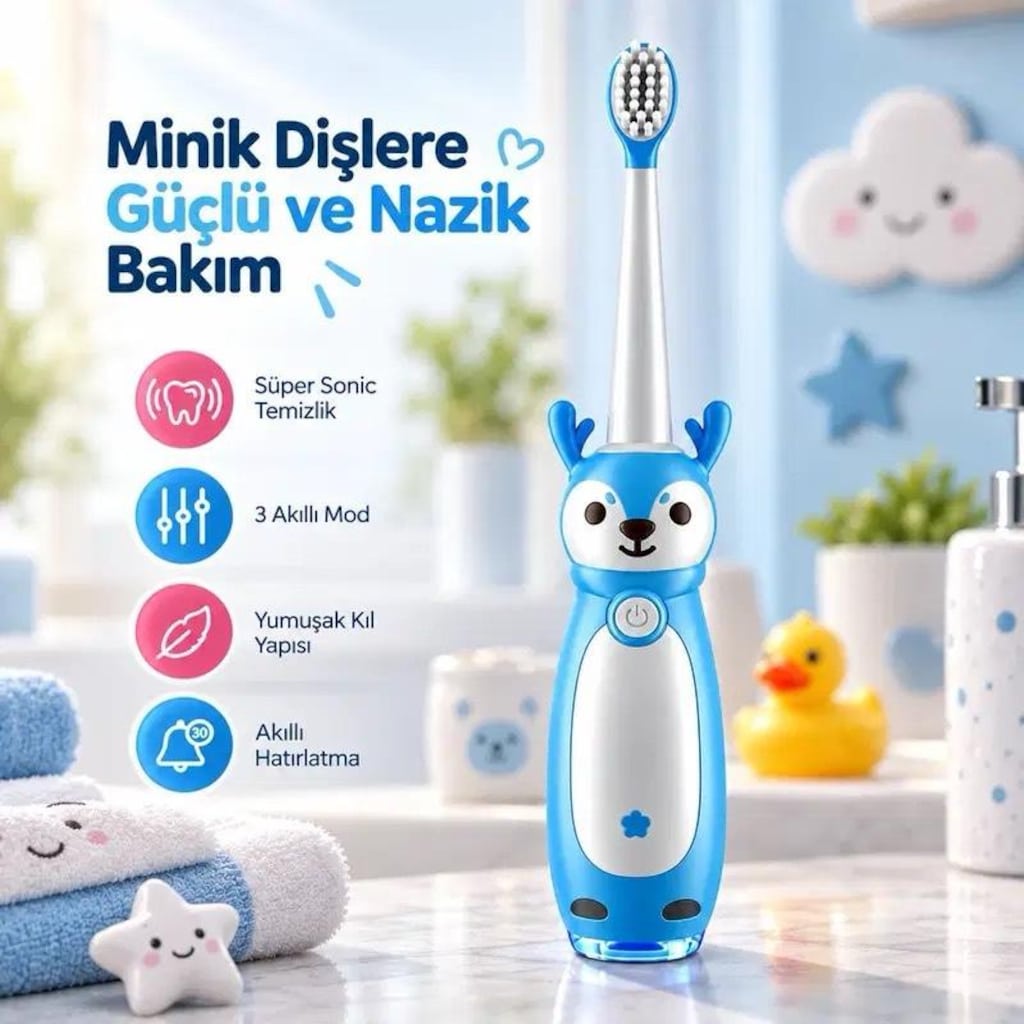 MAVİ,PEMBE ELEKTRİKLİ DIŞ FIRÇASI - 4