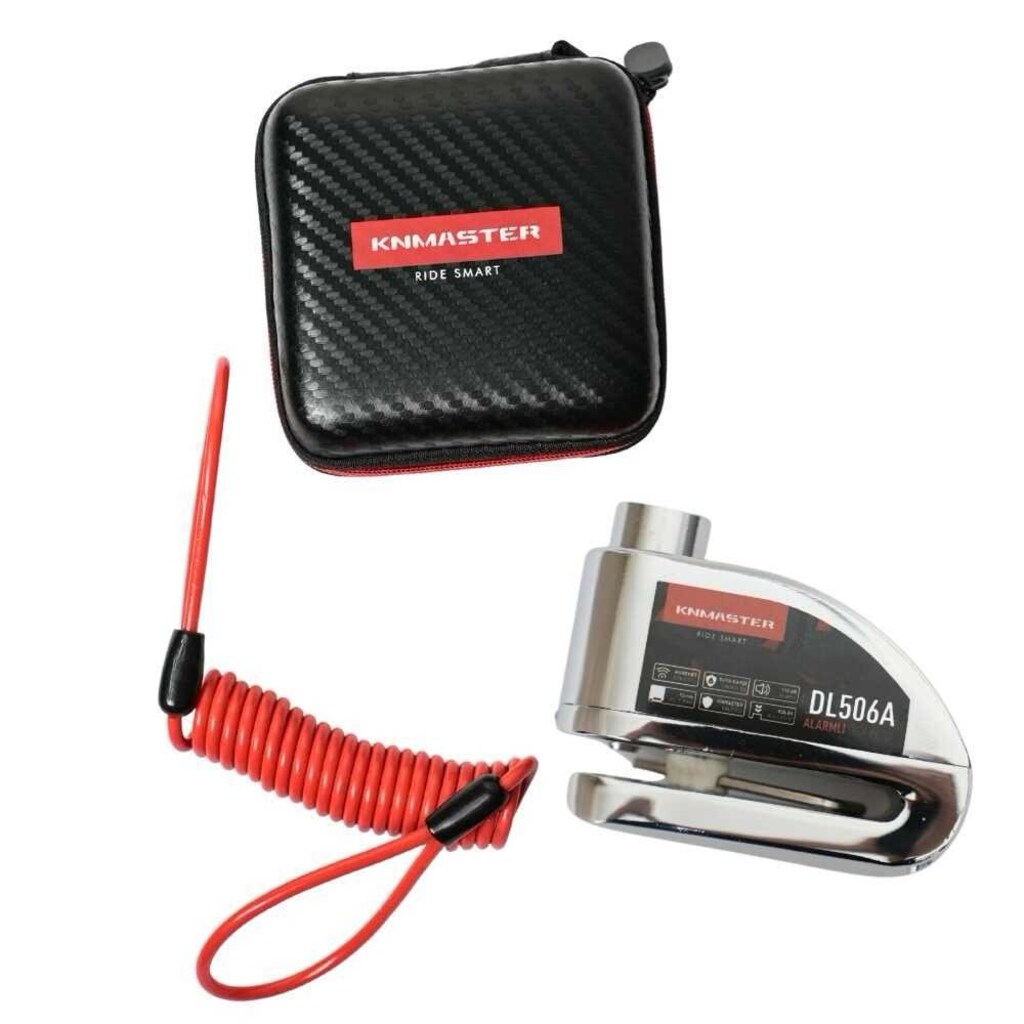 KNMASTER DL506A ALARMLİ DİSK KİLİDİ - 6MM | ÇELİK PİM (GÜMÜŞ) - 2