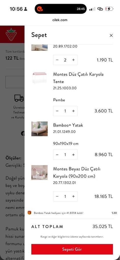 Original çilek montessori karyola takımı Kadıköy - 5