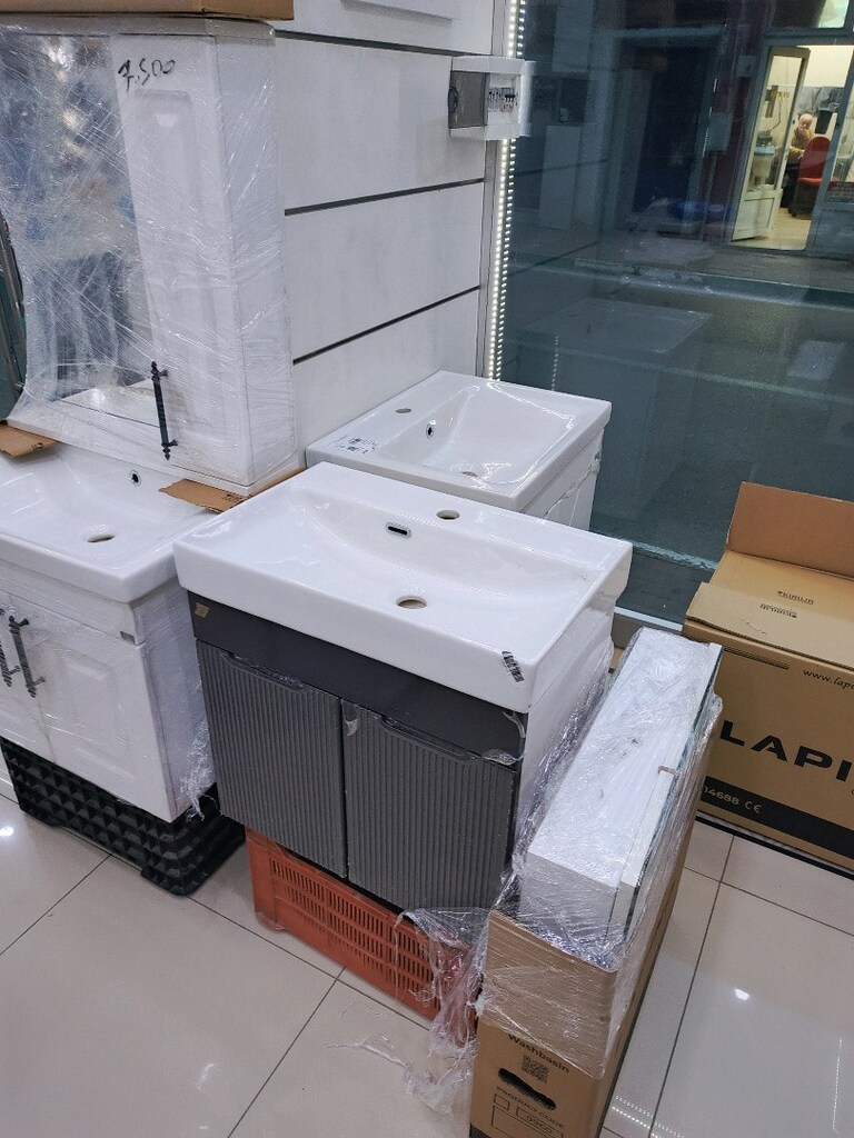 60 cm mebran kapakli banyo dolabi - 7