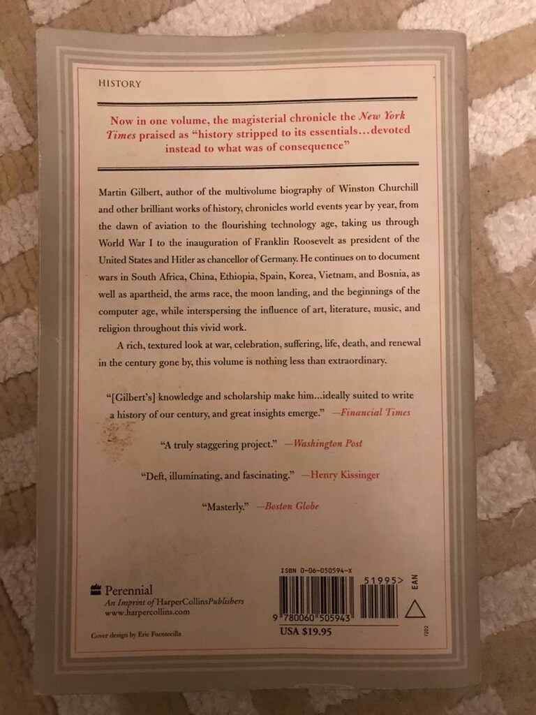History Of The Twentieth Century / Martin Gilbert - 2