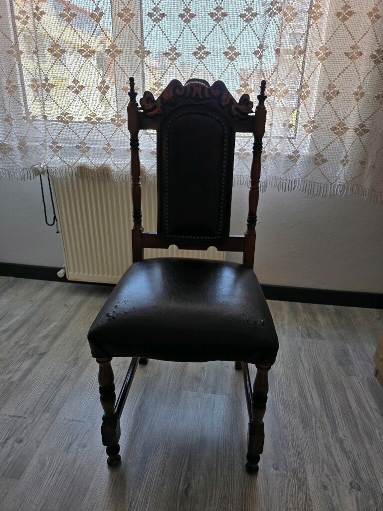 eski tip klasik ham ahşap sandalye 1 adet sağlam temiz sorunsuz - 4