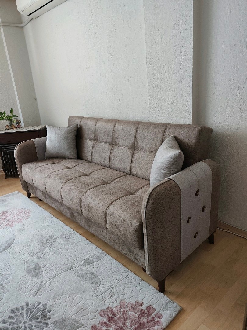 SÜTLÜ KAHVE/KREM LÜKS PEDLİ KOL PROFİL ÇEKYAT - 2
