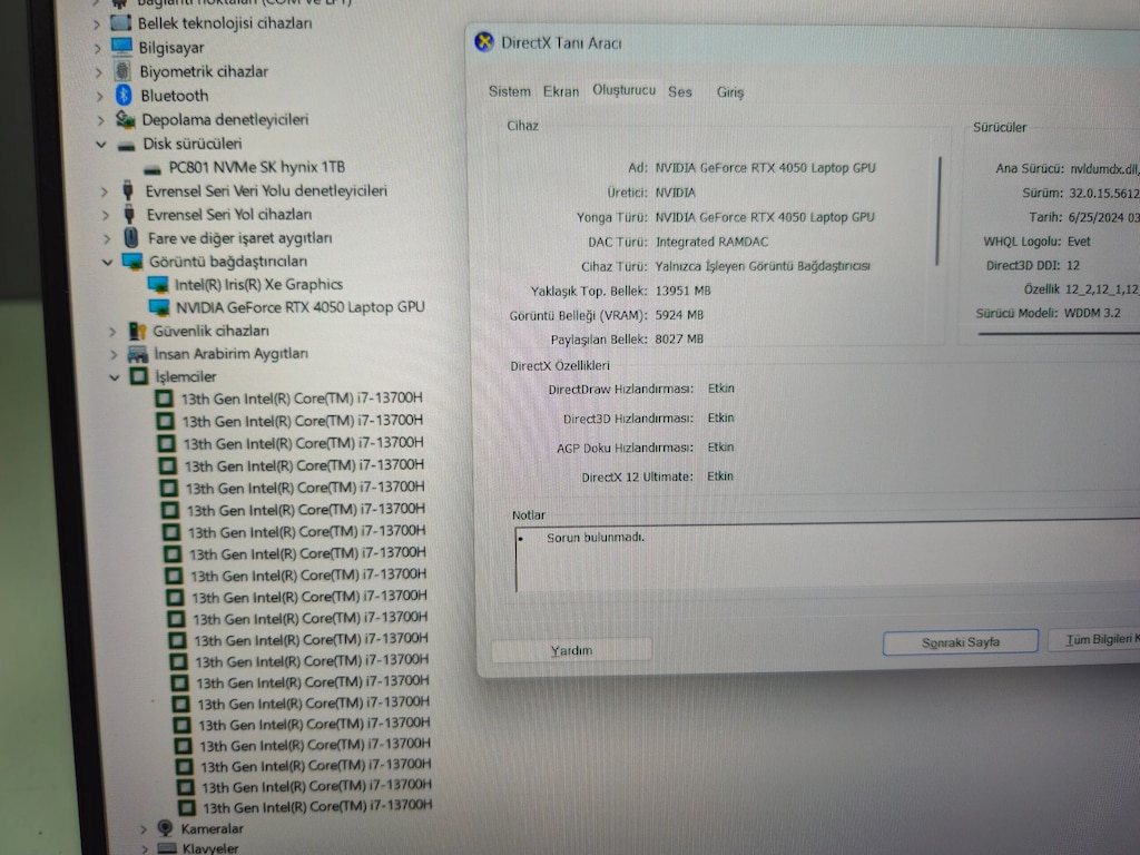 DELL XPS 15 9530+ İ7 13.NESİL + RTX 4050 EKRAN KARTLI - 9