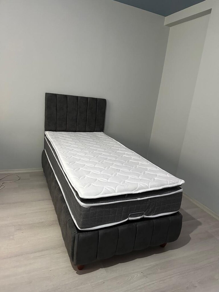ultra lüks Tek Kisilik 90 × 190 baza başlığı gerçek Petli yatak sıfır - 3