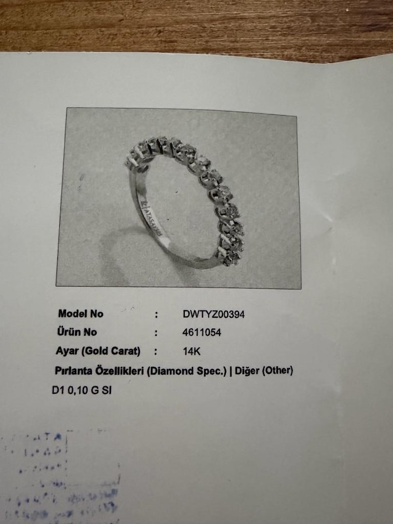 ATASAY PIRLANTA 0.32 carat G color, YARIM TUR 0.10 carat G color - 8