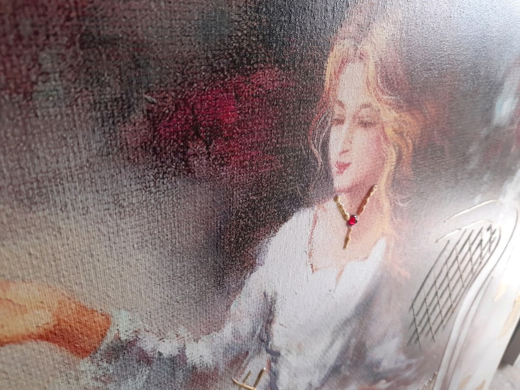 Dekoratif Tablo Kuşlara Fısıldayan Kız Tablosu 90×60 Ölçülerinde - 5