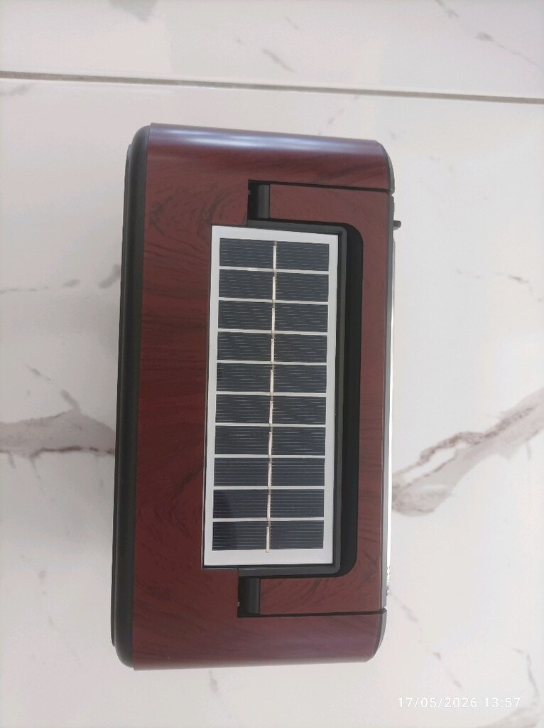 Nostaljik şarjlı güneş eneji solar takviyeli USB mp3 Çalar/Radyo b.t/u