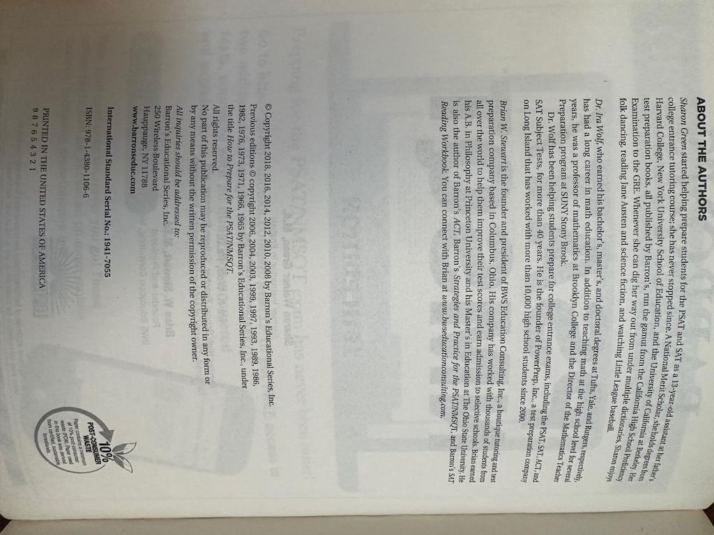 Barron's PSAT/ NMSQT 19th Edition - 6