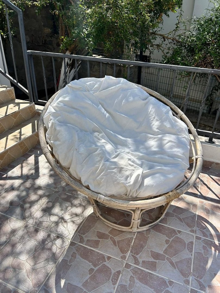 bambu rattan yuvarlak boho mudo chakra stili bahçe koltuk berjer - 14
