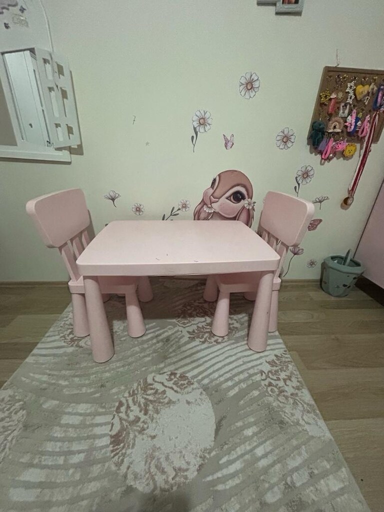 ikea busunge pembe çocuk odası takımı - 2