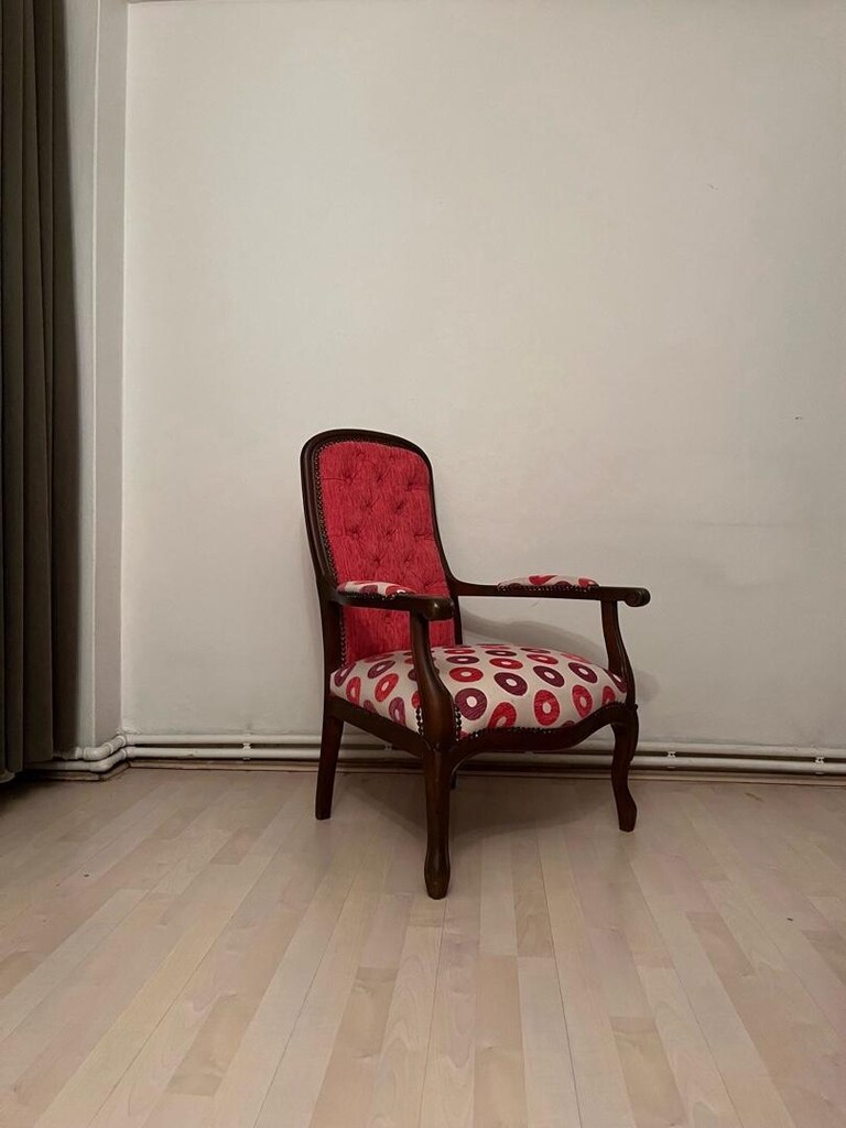 vintage ingiliz masif çift berjer - 5