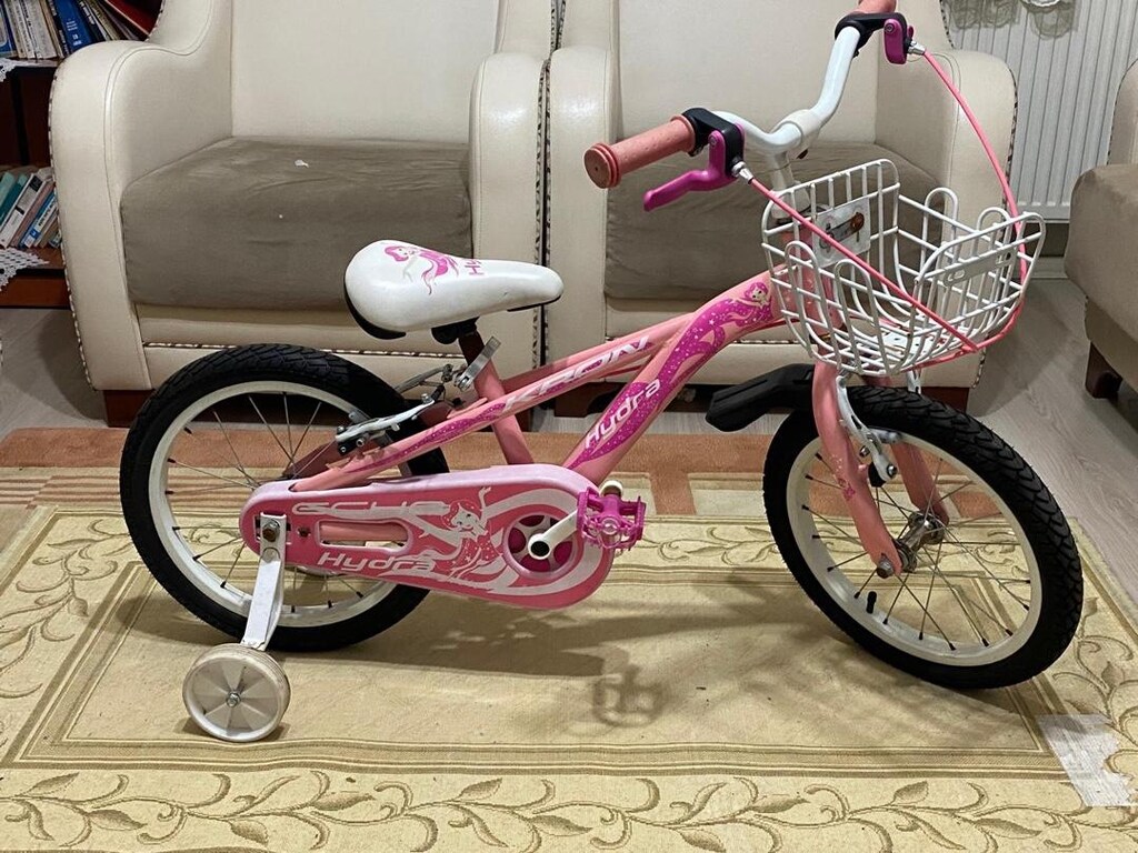 kron hydra 16 jant pembe ön sepetli kız çocuk bisikleti - 2