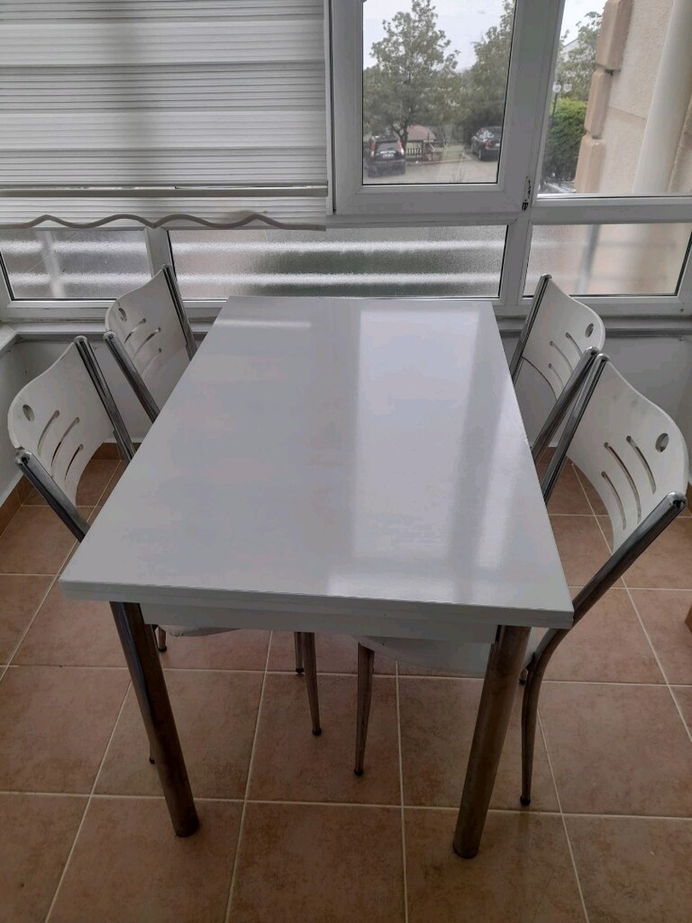 beyaz mutfak masası - 9