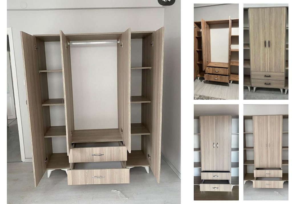 4 kapaklı elbise dolabı thonjhclpj - 5