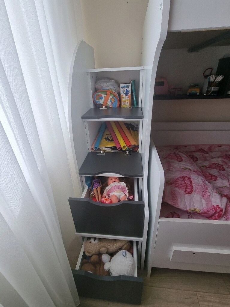 Yeni Gibi Çekmeceli Ranza + Çalışma Masası ve 2 Yatak (Tam Set) - 5