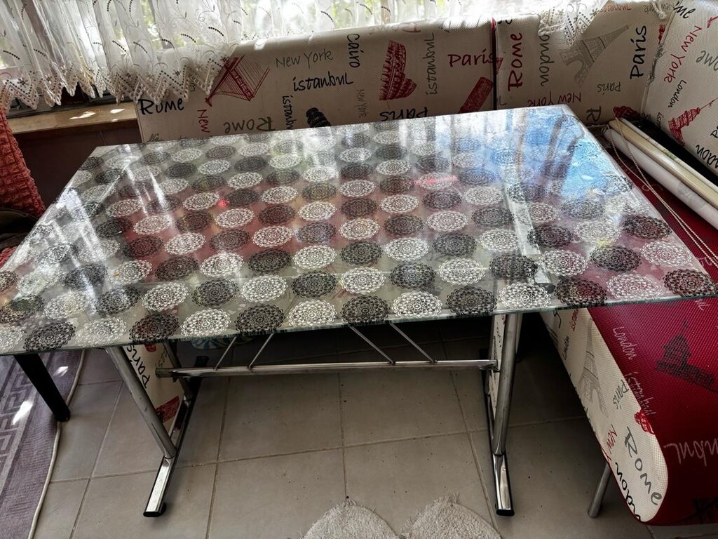 mutfak balkon için yemek masası L koltuk - 9