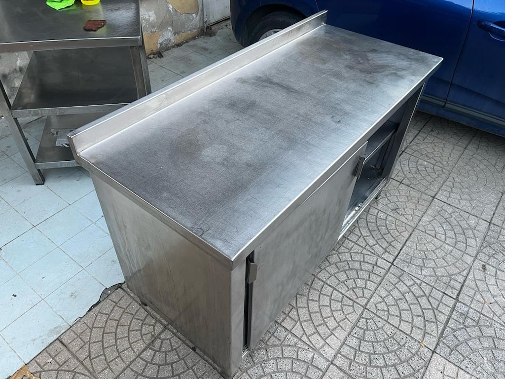 140x60 DOLAPLI ÇALIŞMA TEZGAHI 304 ORJİNAL PASLANMAZ - 4