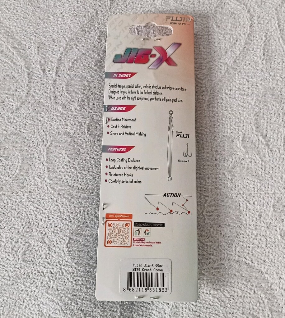 Fujin Jig-X 60gr Jig Metal Yem MT39 Crash Crown (SIFIR) - 2