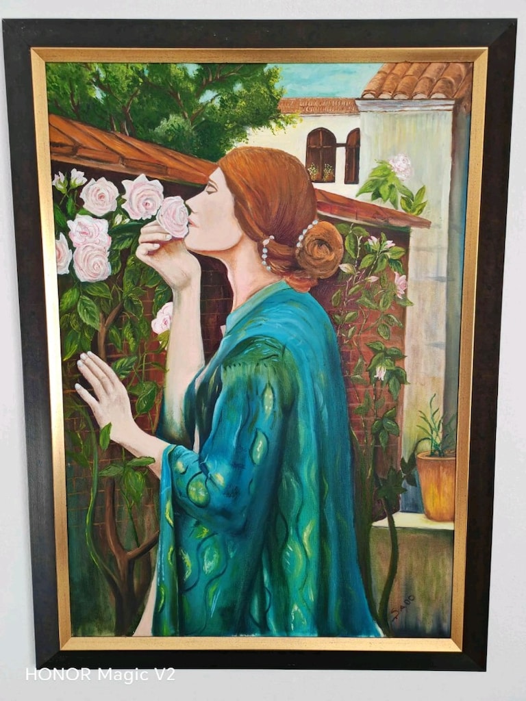 MUHTEŞEM ESER 115X85 GÜLLERİN BÜYÜSÜ YAĞLI BOYA TABLO SADO İMZALI - 5