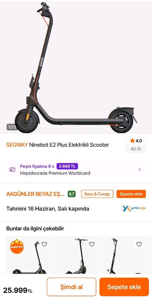 Elektrikli Scooter Sıfır gibi... - 6