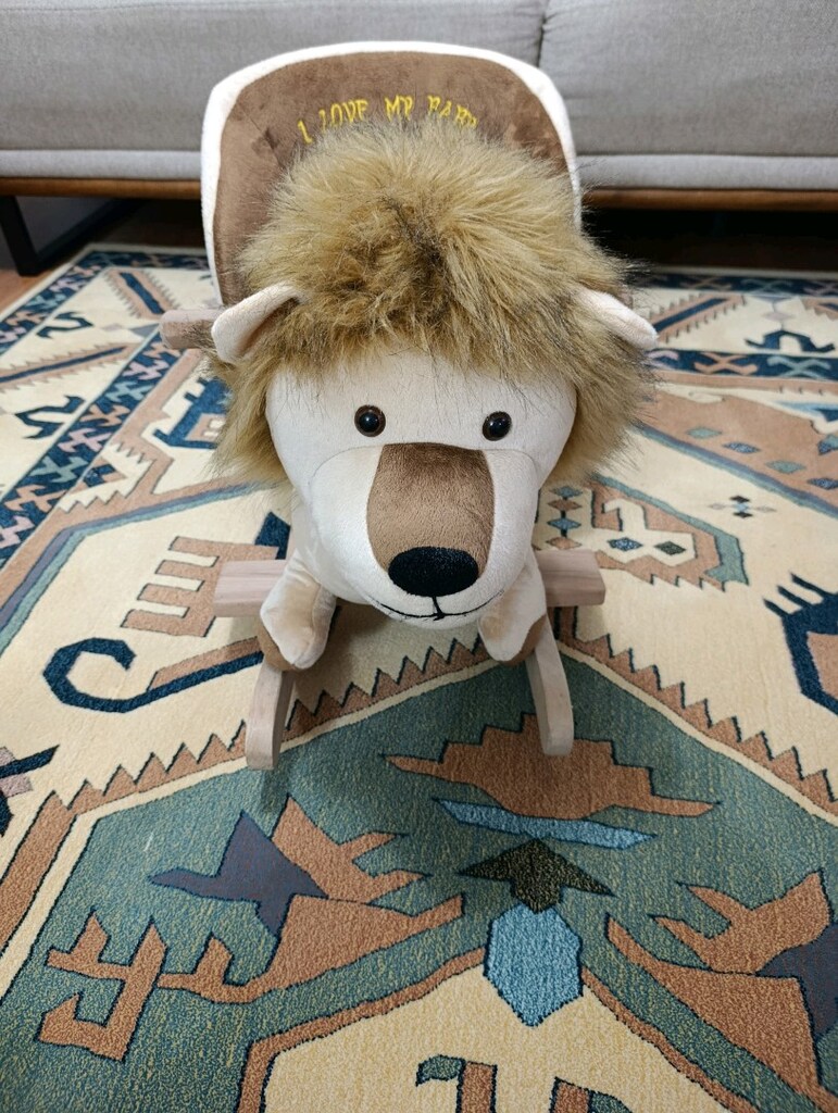 Ahşap Ayaklı Peluş Sallanan Aslan - 2