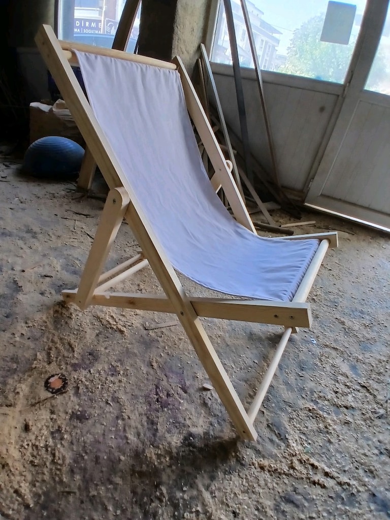 Ahşap Katlanır Şezlong, Balkon, Bahçe, Teras Ve Plaj Için - 5