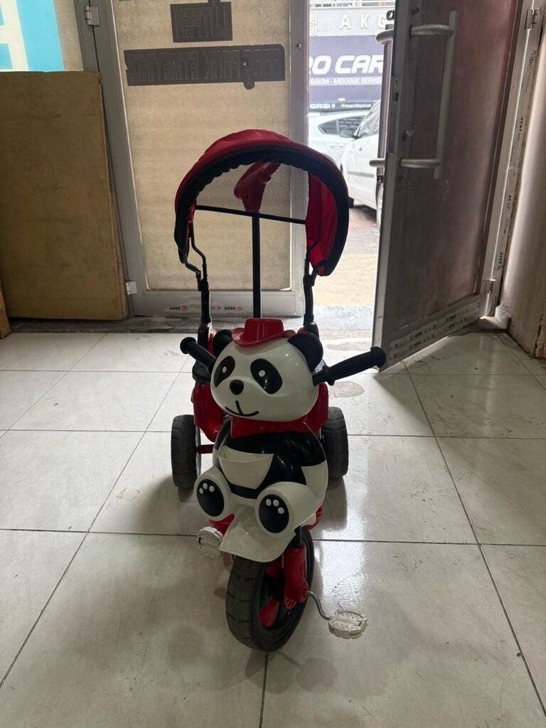 akülü araba kırmızı panda bisiklet araç koltuğu 3lü set - 9