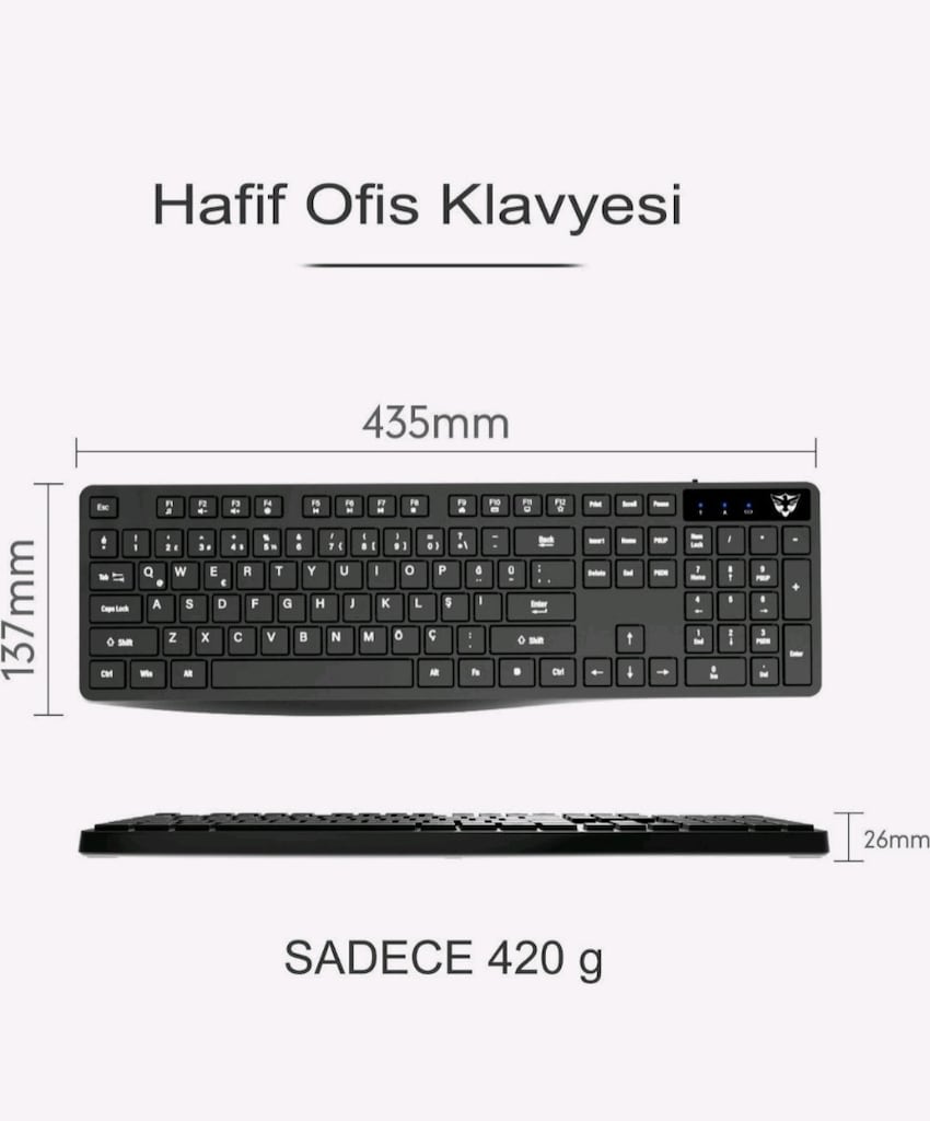 Emtu life SC601 kablosuz klavye mause set, Q sıfır ürün garantili - 12
