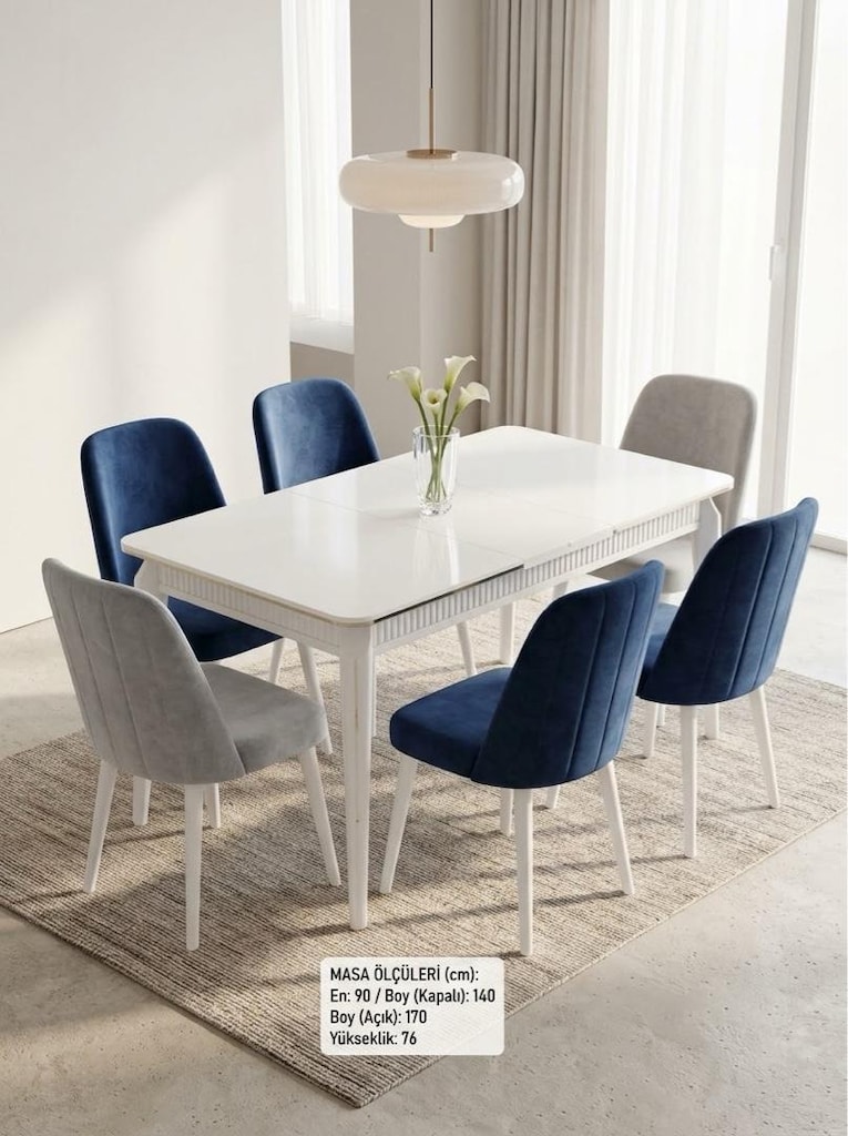 ACİL Açılabilir Yemek Masası Takımı (6 Sandalyeli / 12 KişilİK - 4