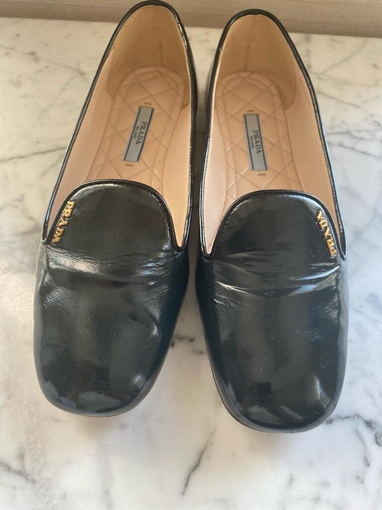 Prada 36,5 Siyah %100 Deri Babet - 7