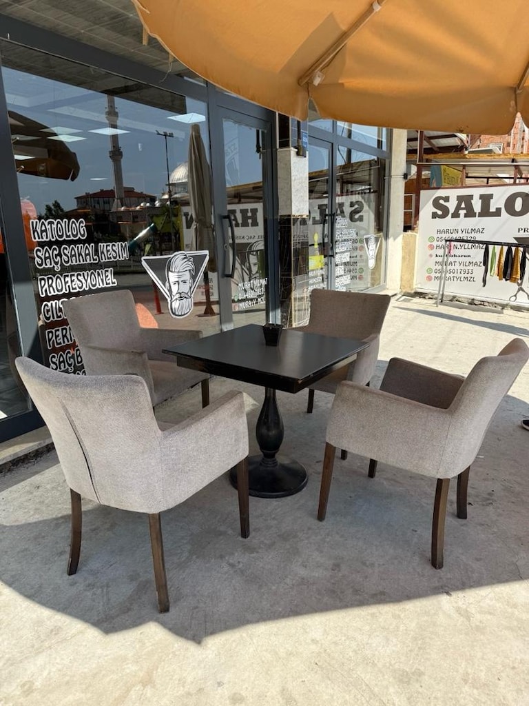 masa sandalye cafe bahçe oturma grubu 8 adet sandalye 2 adet masa - 3