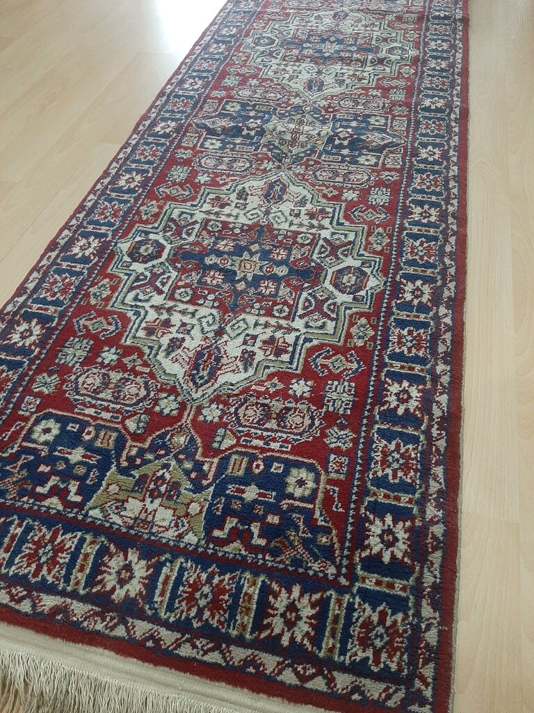 Antika uzun Yün Halı genişliği 73cm / 300cm uzunluğu Sıfır gibi - 6