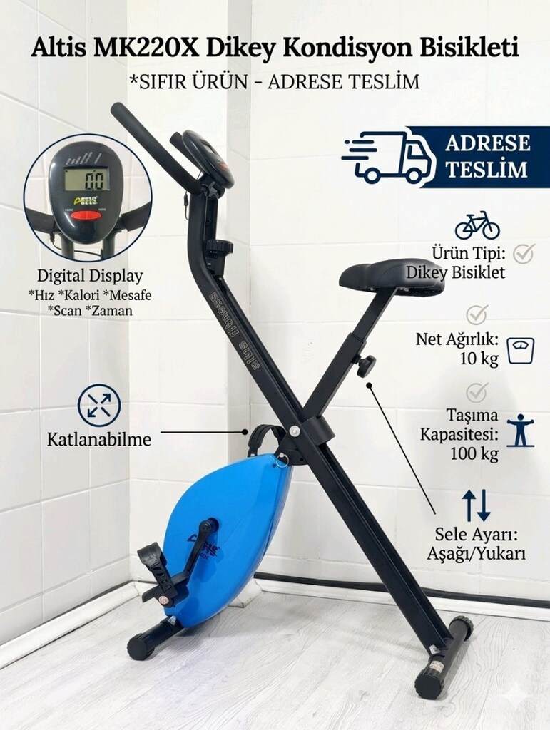 Altis MK220X Dikey Kondisyon Bisikleti ADRESE TESLİM SIFIR ÜRÜN - 3