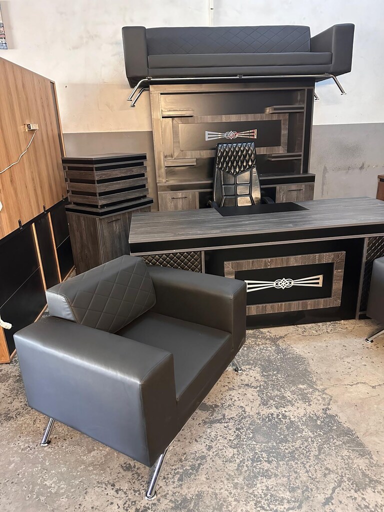NET OFİS MOBİLYALARI İMALAT BLACK MAKAM TAKIMI 10PARÇA ŞOK FİYAT - 3